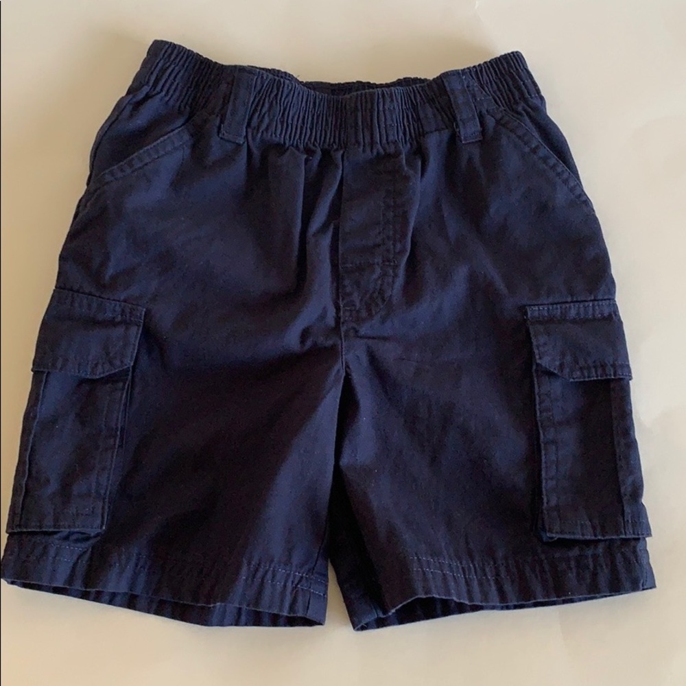 Navy Blue Toddler Boy’s Pull On Cargo Shorts